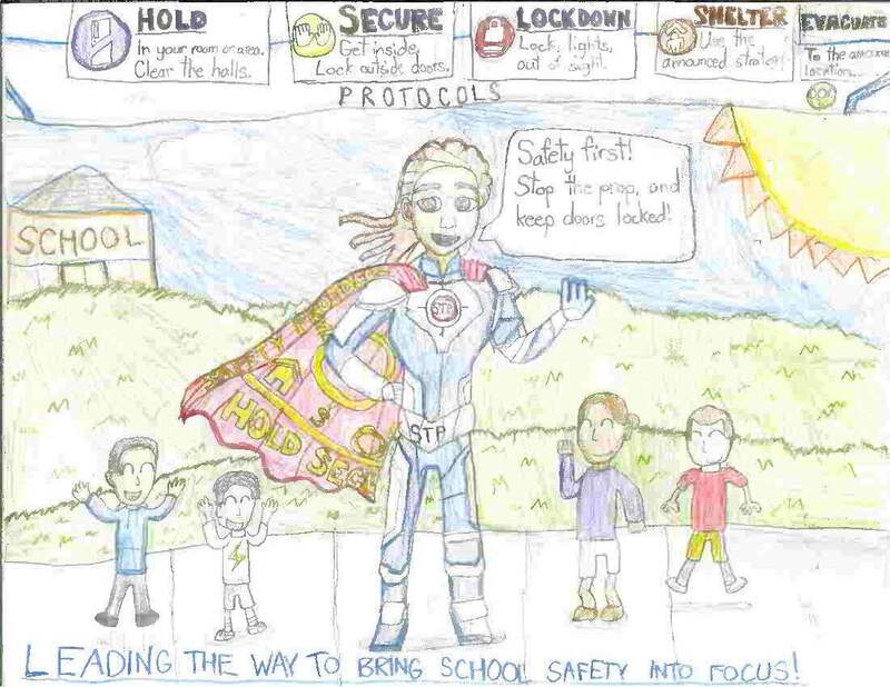 Cayden Jennings' artwork design for school safety theme