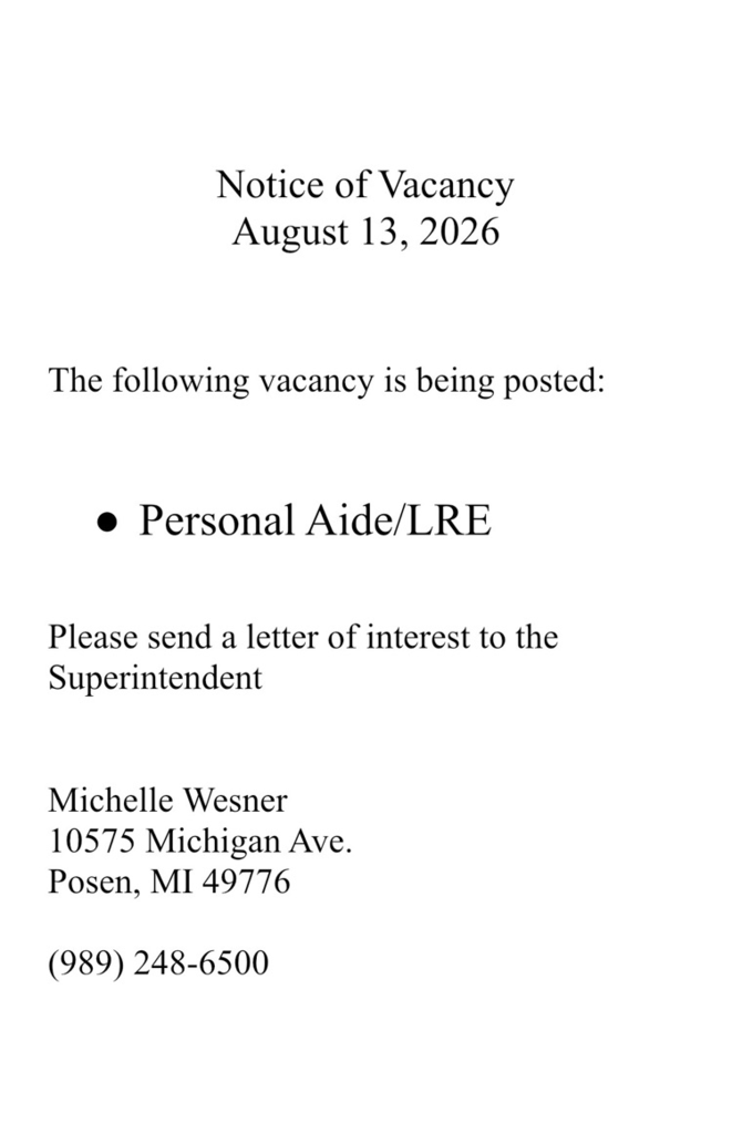 aide notice