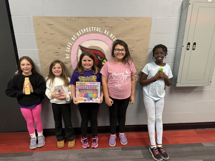 This week’s Caring Cardinal Card winners! Keep up the great work! 