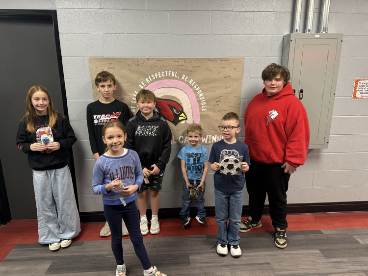 First group of Caring Cardinal Card winners of the new year! 