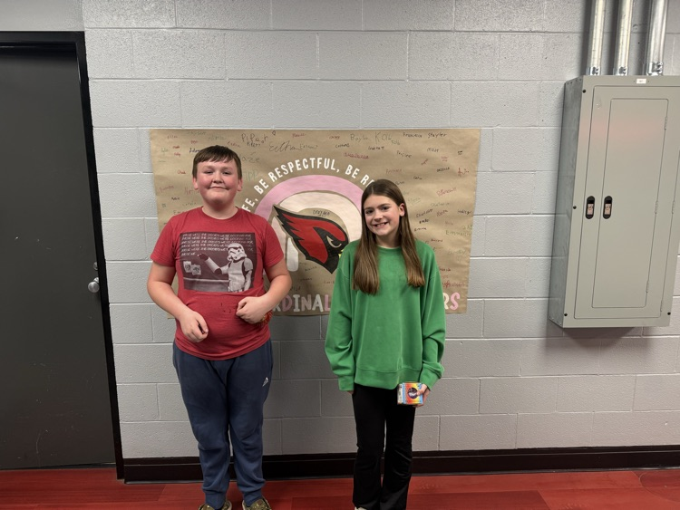 Our weekly Caring Cardinal Card winners! 