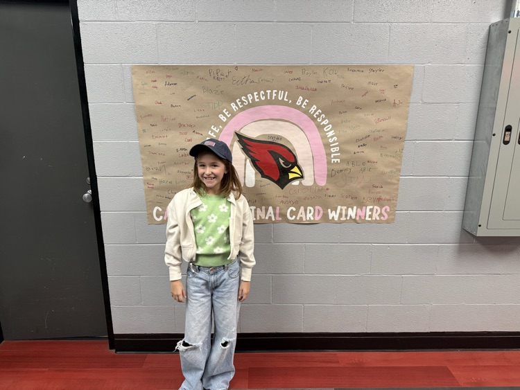 Our weekly Caring Cardinal Card winners! 
