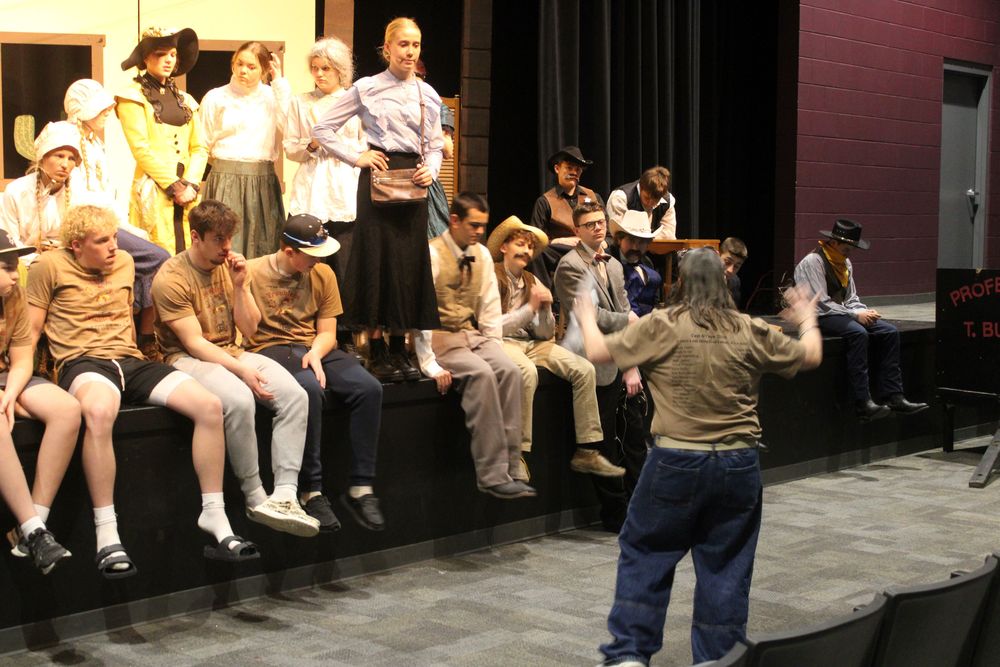 Cast Gets Notes from Director Mrs. Siegert