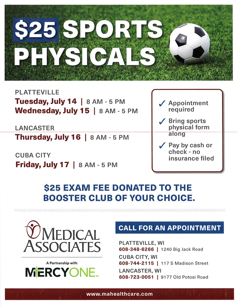 Medical Associates Sports Physicals
