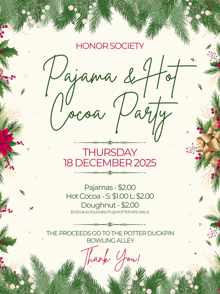 PJ and hot coco flyer