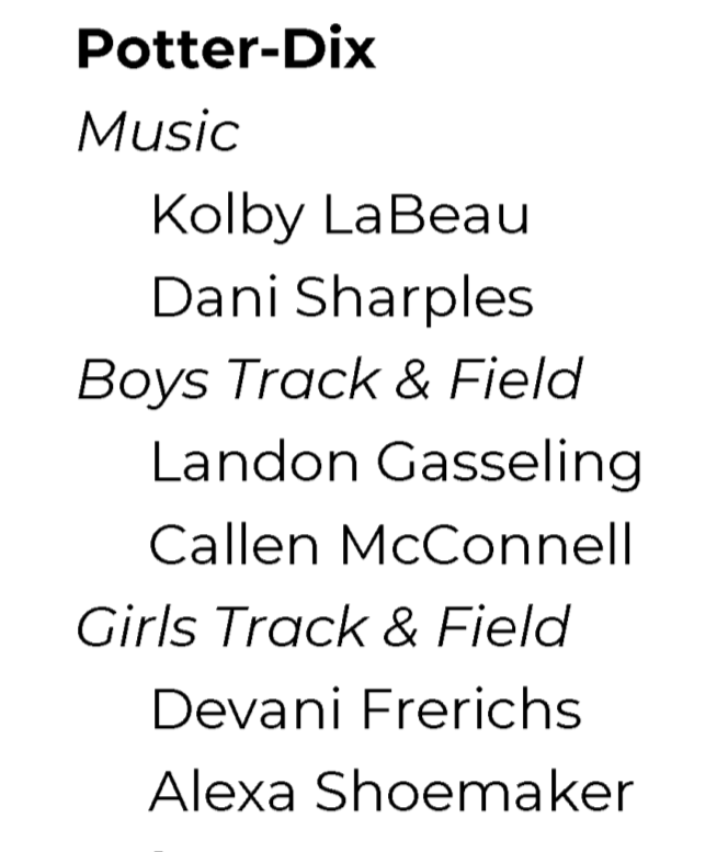 Spring winners