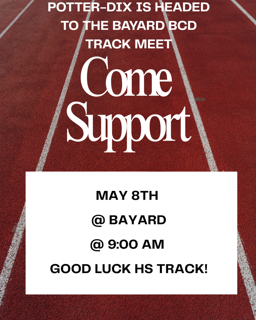 Good luck to HS track today at the Bayard BCD Meet