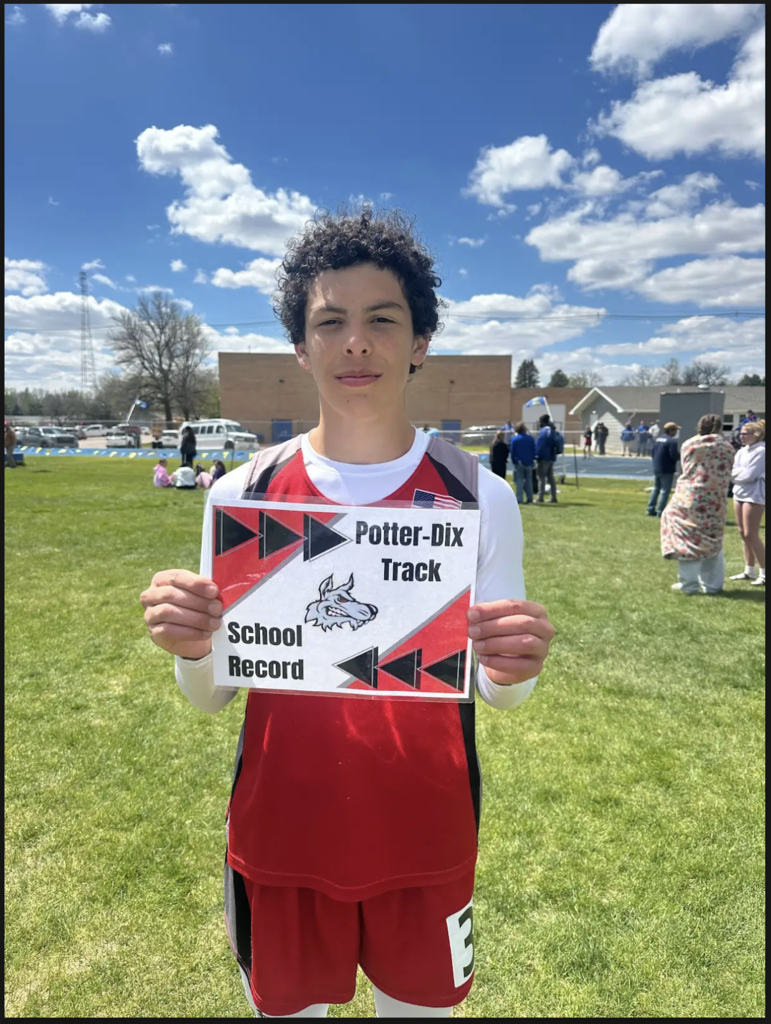 Lucas school record 100 hurdles