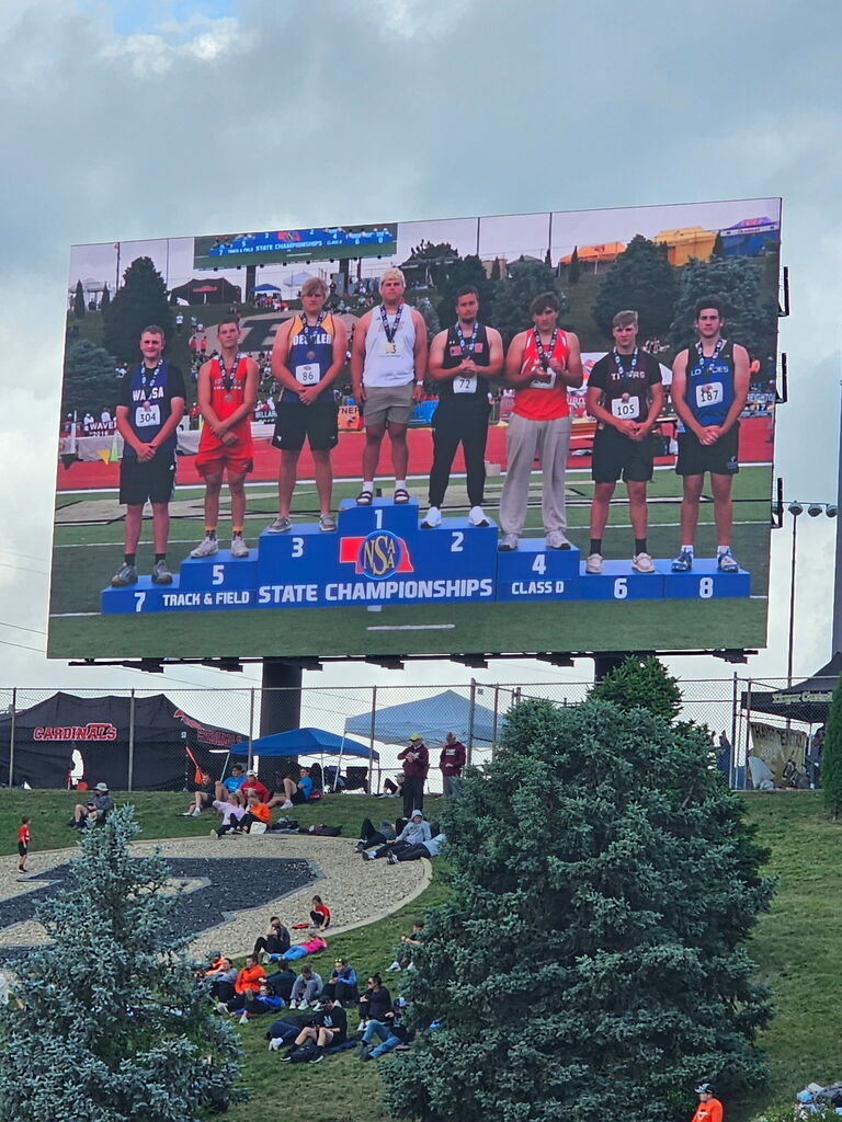 NE state track mens shot put