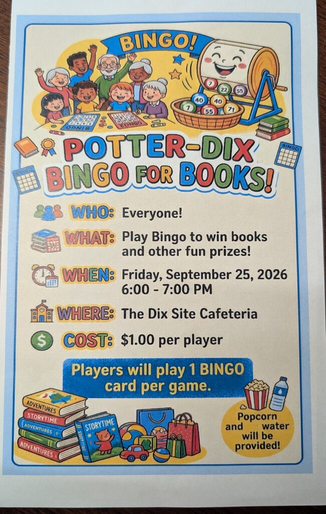 bingo for books flyer