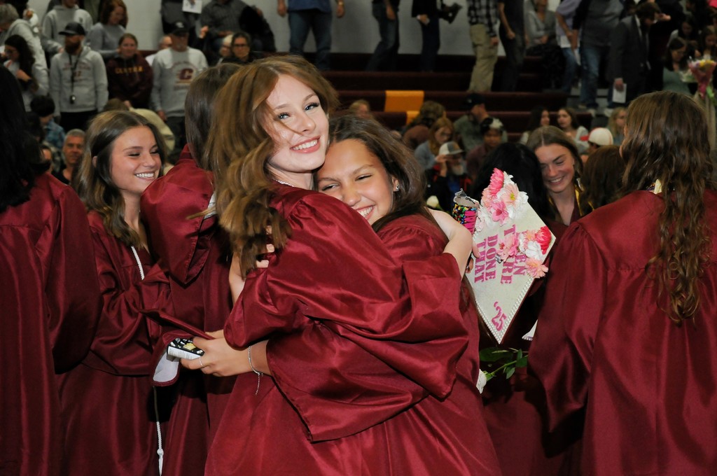 Students hugging