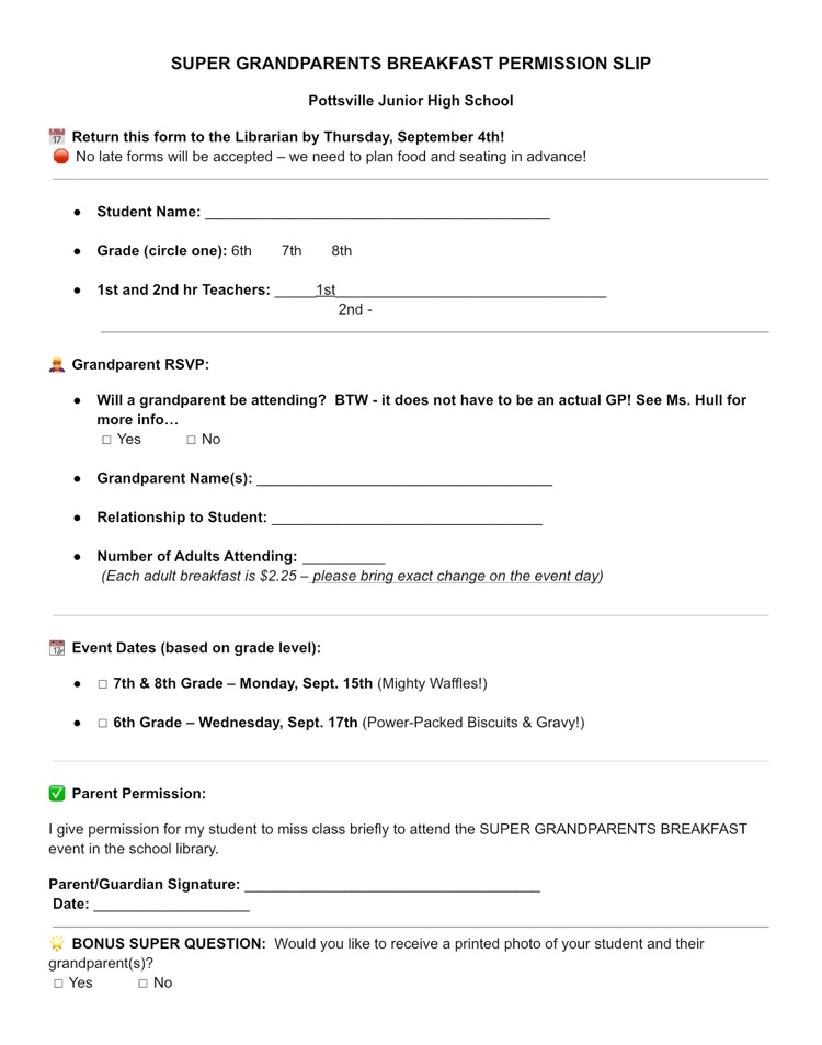 permission form