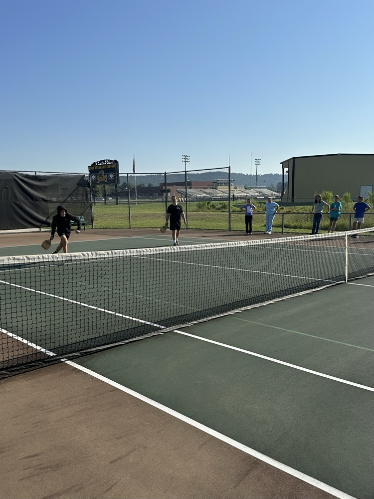 Coach Pitts’ and Coach Dugger’s PE classes spent the day on the tennis courts learning to play pickleball!