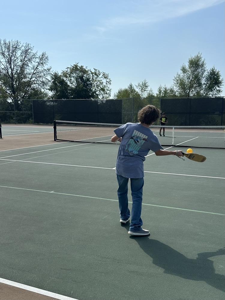 Coach Pitts’ and Coach Dugger’s PE classes spent the day on the tennis courts learning to play pickleball!
