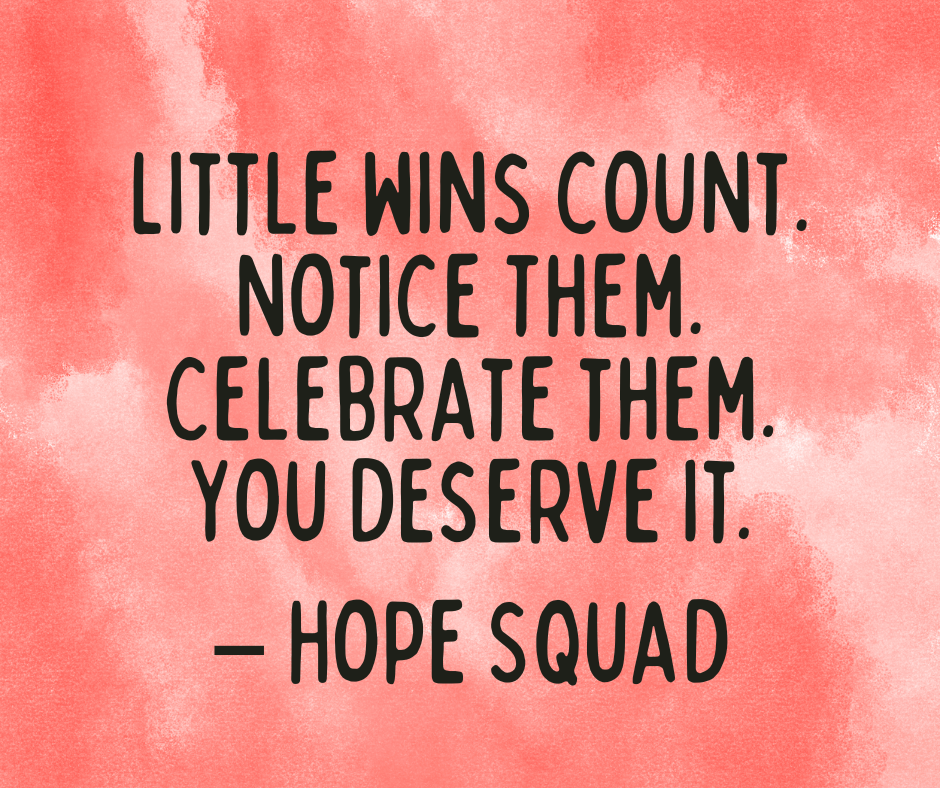 Image of Hope Squad encouraging note