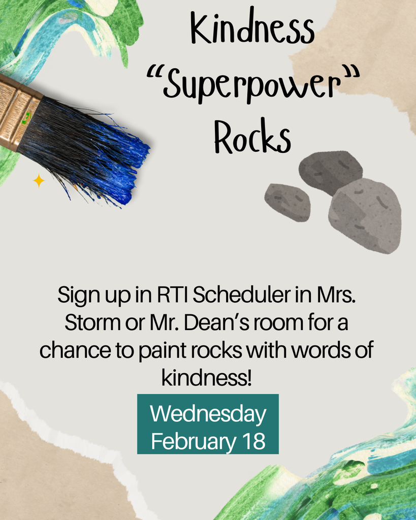 Painting rocks flyer with information