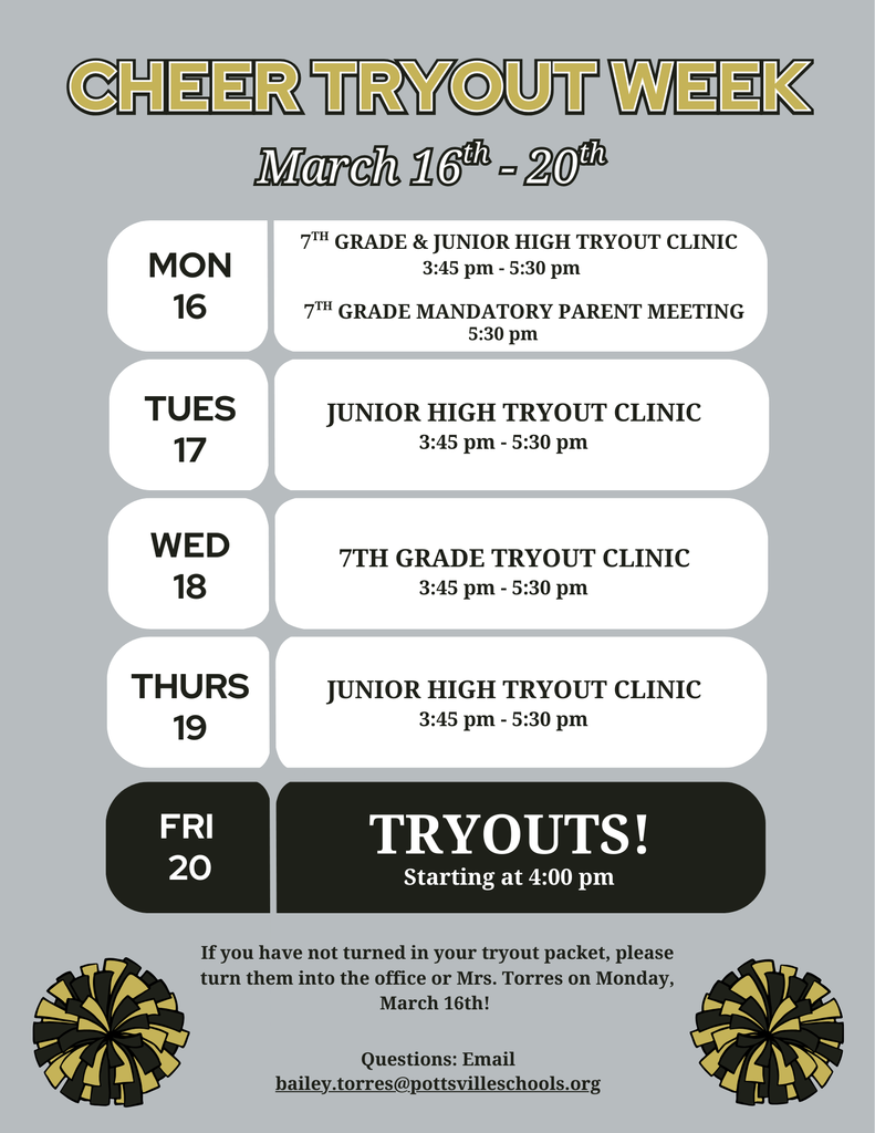 Tryout Schedule