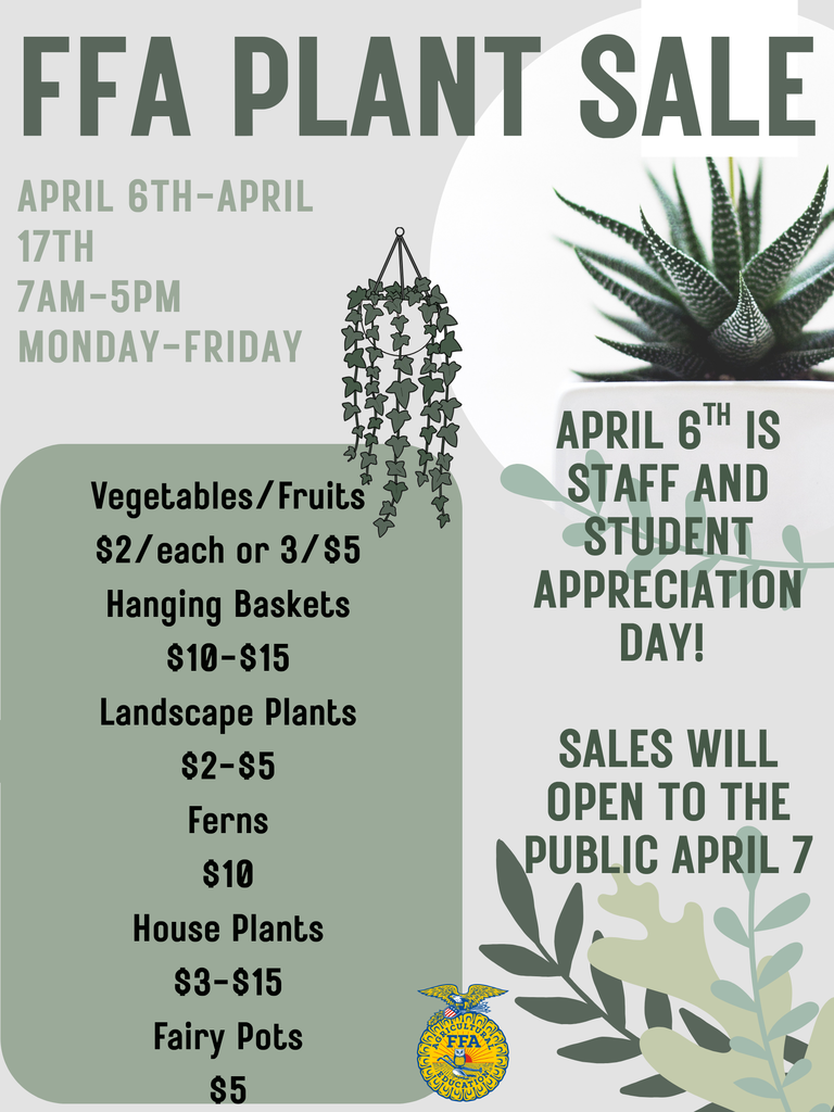 FFA Plant Sale Poster