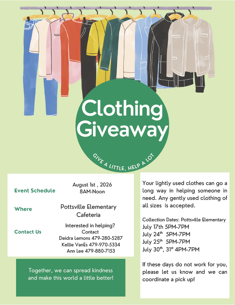 Back to school clothing drive.