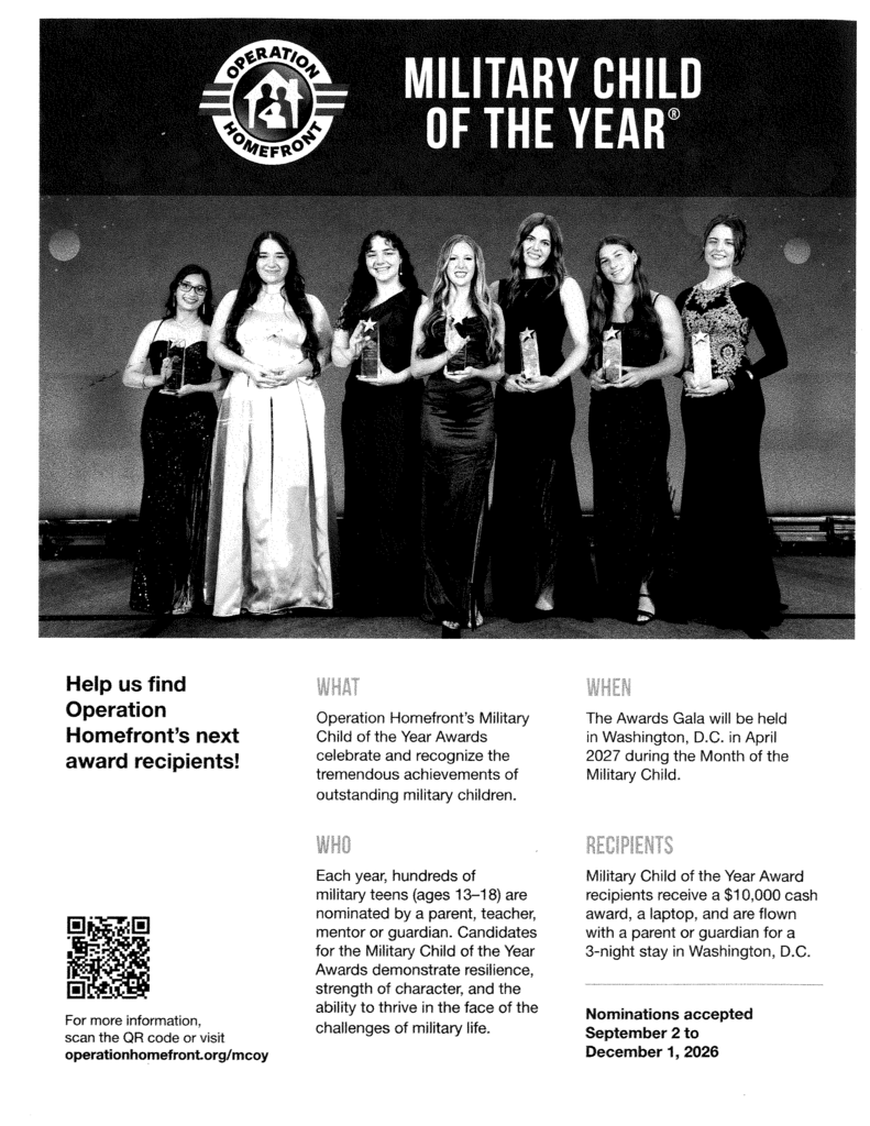 Military Child of the Year Flyer