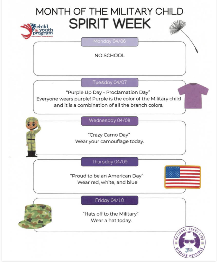 Military Child Spirit Week