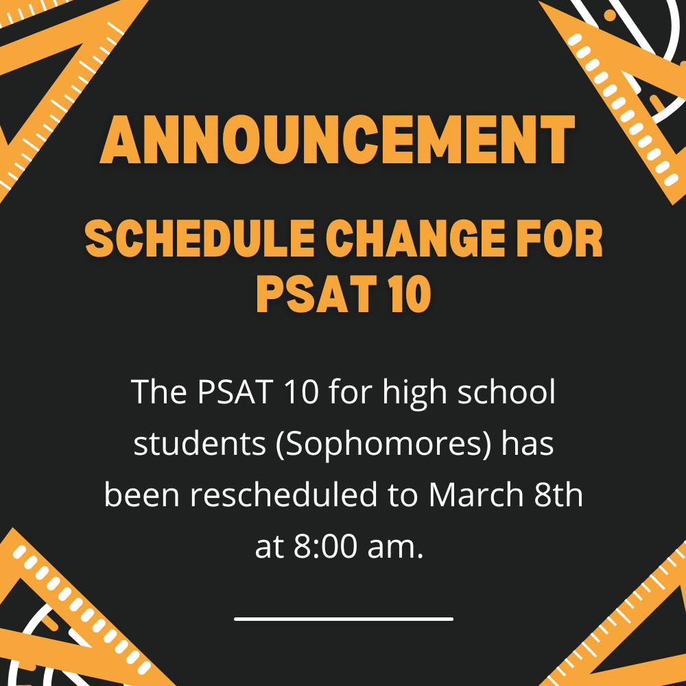PSAT Schedule Change Announcement | Powhatan County Public Schools