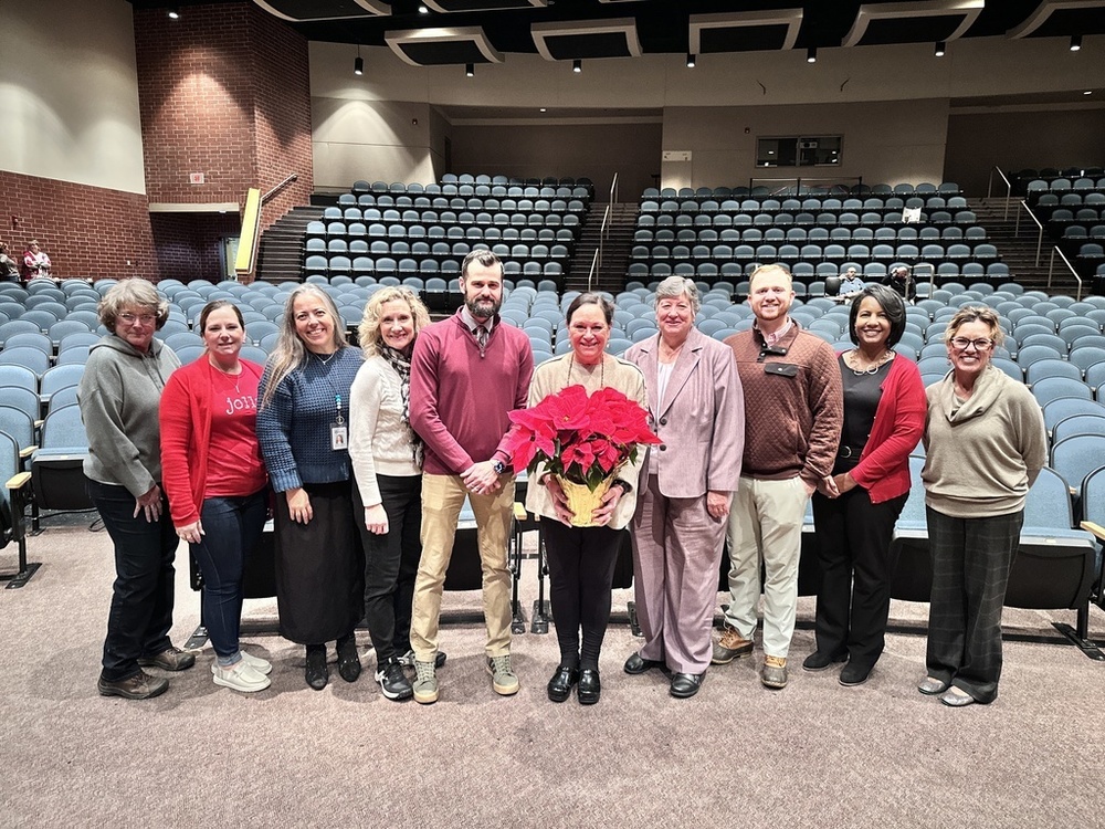 Kami Louth, Courtney Talbott, Amanda Johnson, Karen Bradbury, Michael Pierce, Paula Duncan, Beth Teigen, Blake Carrey, Tiffani Nash, Cyndee Blount (left to right)
