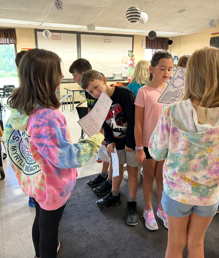 Third graders participate in a third day activity while getting to know each other.