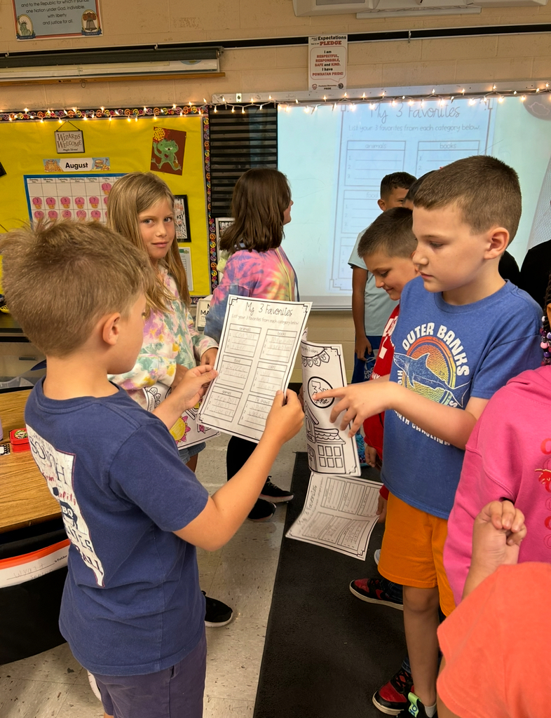 Third graders participate in a third day activity while getting to know each other.