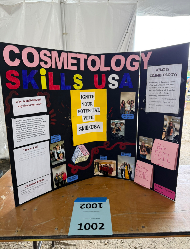 Display about Cosmetology SkillsUSA