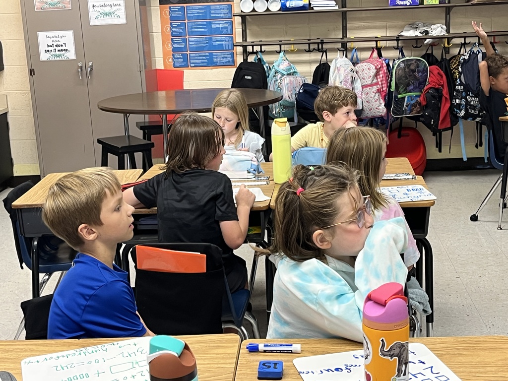 Students in a class explore all the different ways to represent a number.