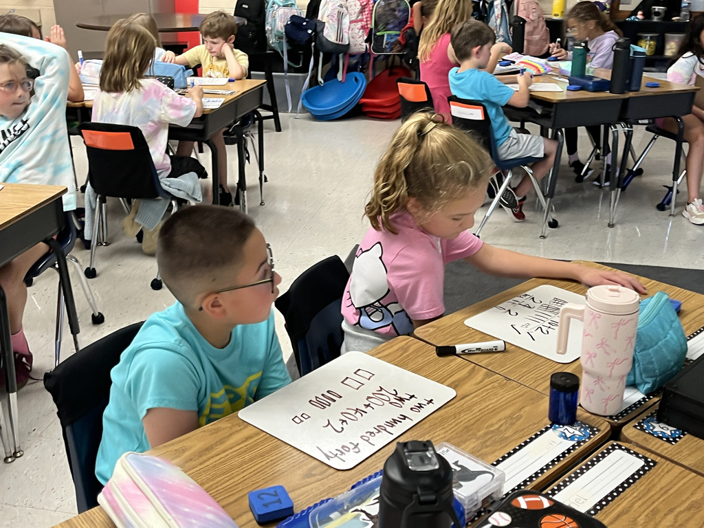 Students in a class explore all the different ways to represent a number.