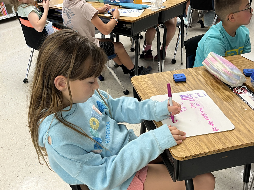 Students in a class explore all the different ways to represent a number.