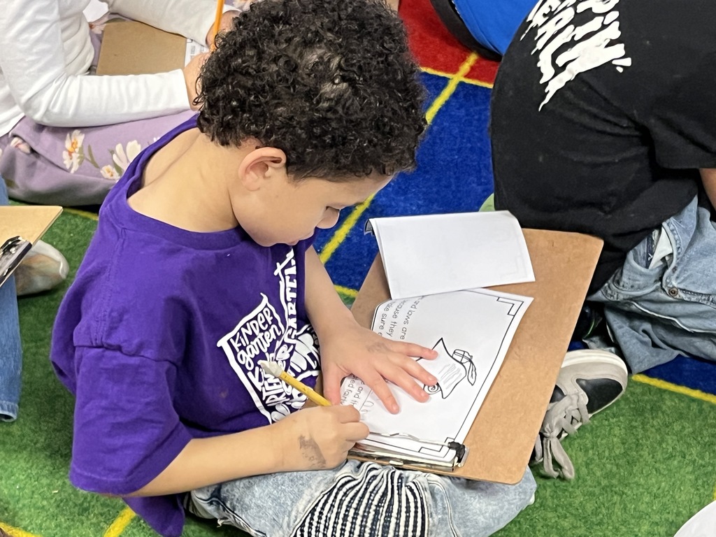 Kindergarten students take part in a lesson about voting and government. 