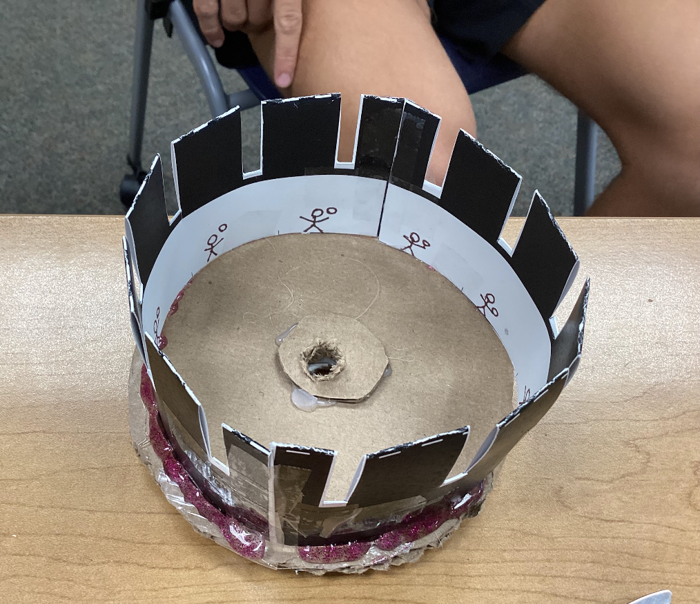 Inside view of a zoetrope.