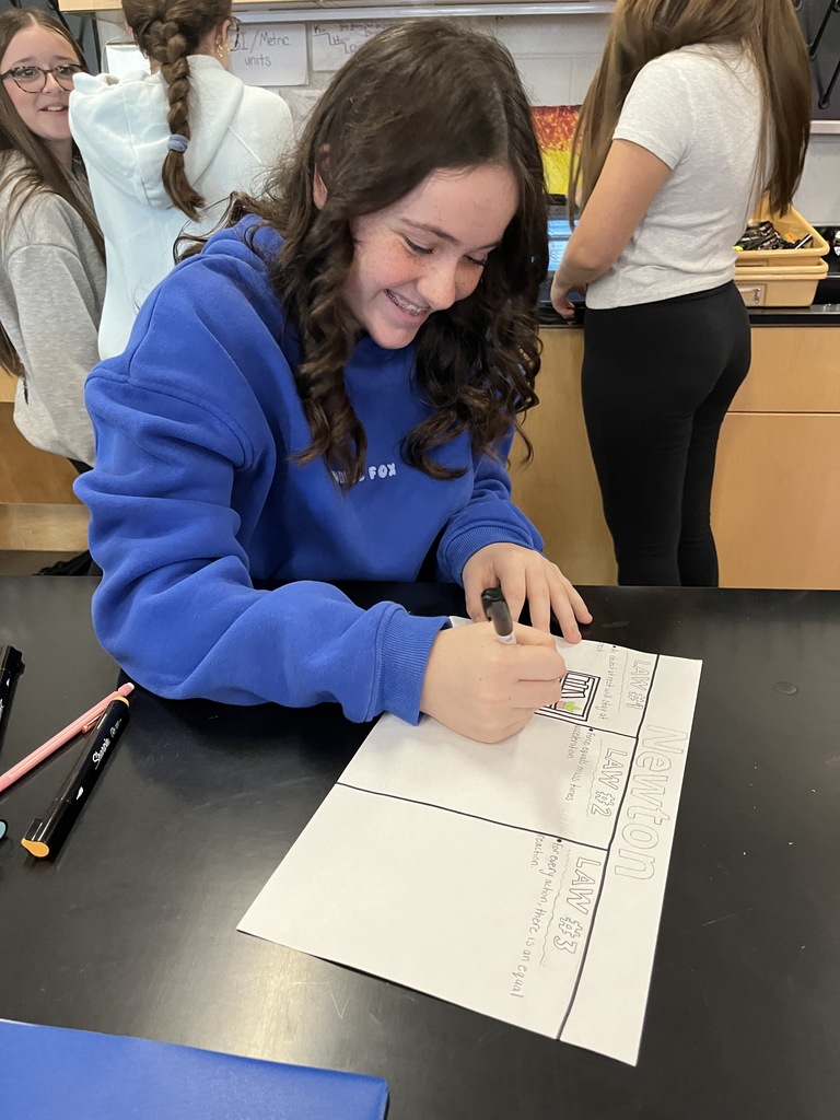 Students conduct experiments related to Newton's Laws of Motion.