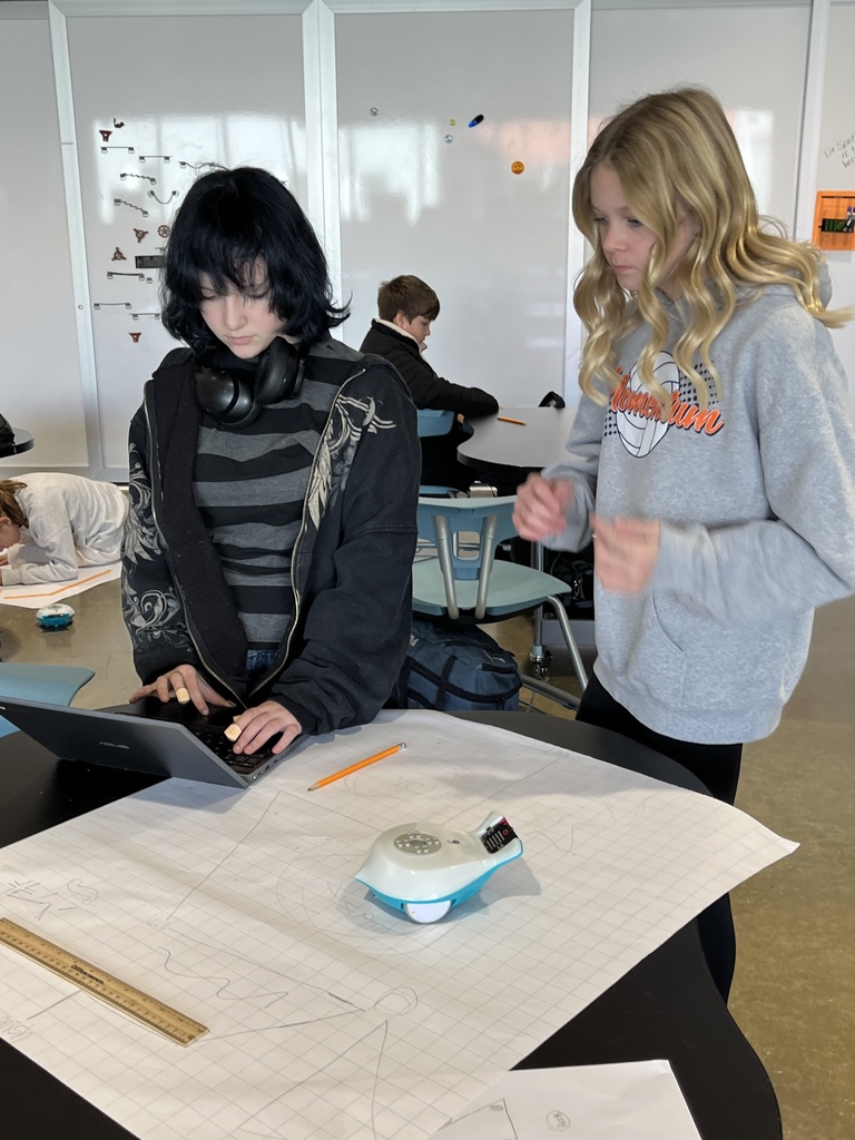 Students work on a mars rover related assignment in science class. 