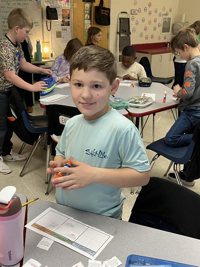 Children work on a sorting activity about resources in Ancient China.
