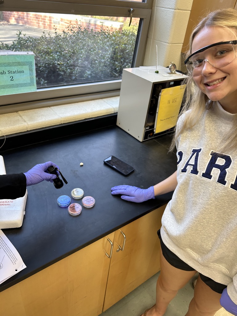 A student participates in a biotechnology lab in biology class.