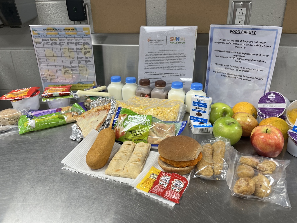 A display of photo typically given out as part of a summer meal program for students. 