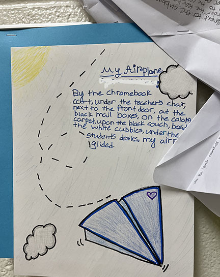 A poem about a paper airplane. 