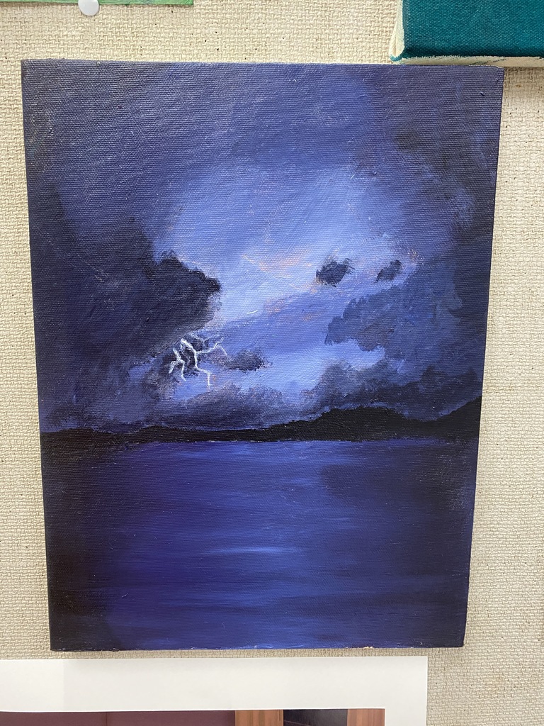 Painting of a stormy night.