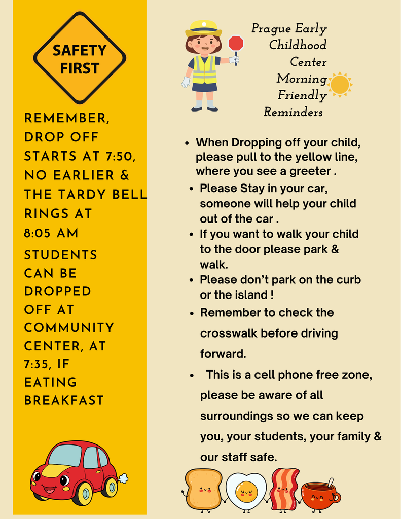 Safety & Morning Drop Off Reminders 