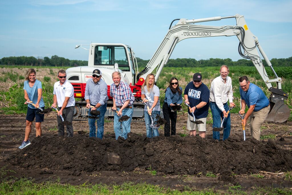 Groundbreaking with digging