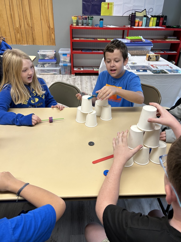 5th Grade learned about magnetic fields for STEM, and created their own magnets.