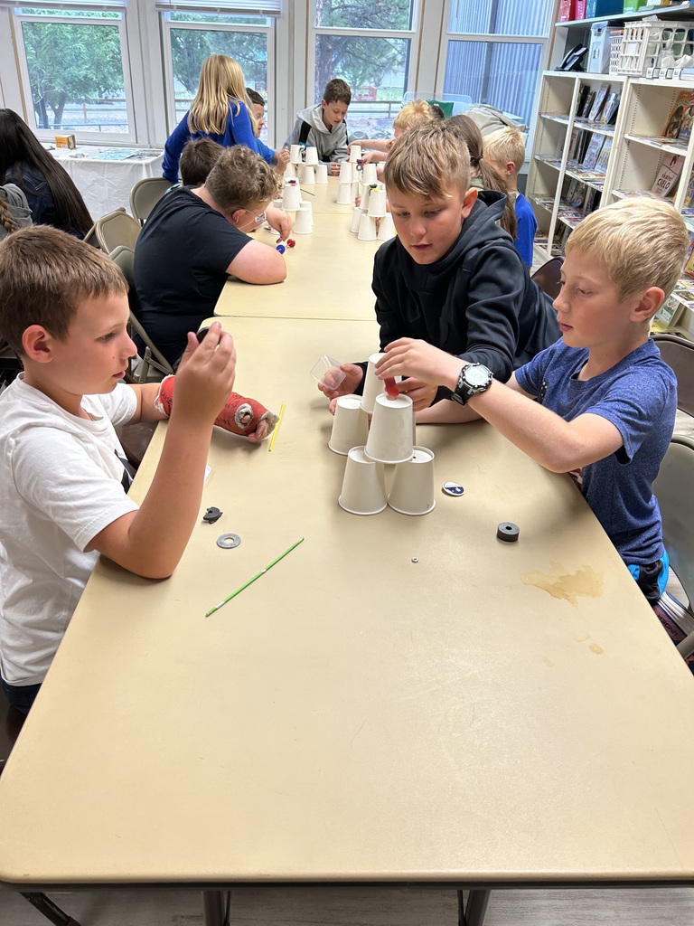 5th Grade learned about magnetic fields for STEM, and created their own magnets.