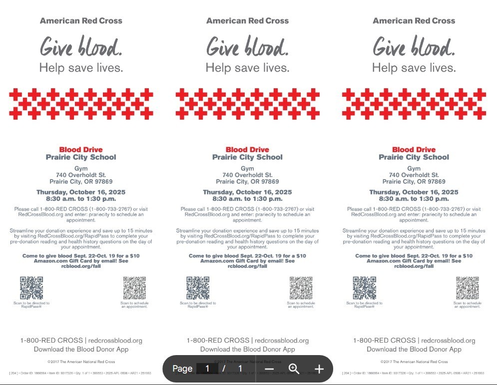 Red Cross Blood Drive