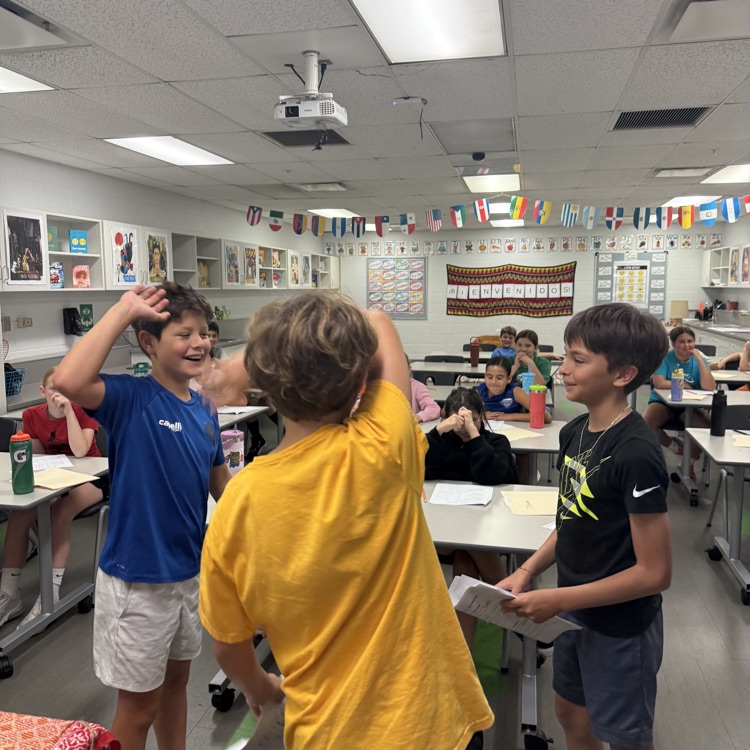 Big confidence starts with small talk! Our 5th graders are putting their new skills to work and having basic conversations in Spanish!