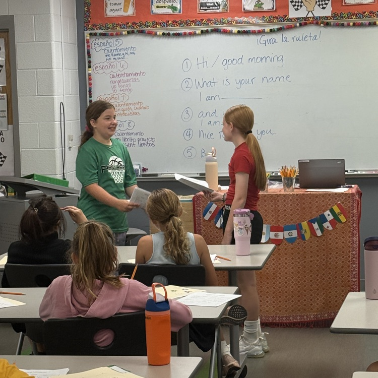 Big confidence starts with small talk! Our 5th graders are putting their new skills to work and having basic conversations in Spanish!