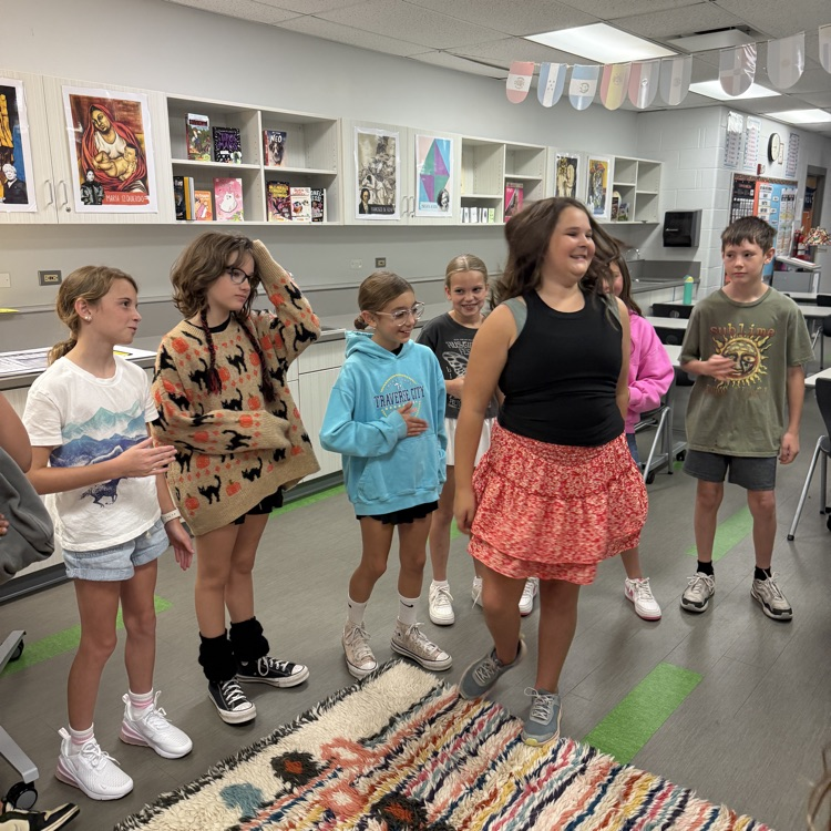 In 5th grade Spanish today…new Spanish phrases + silly motions + detective work = one hilarious hunt for the imposter!